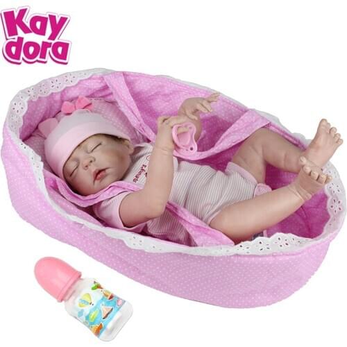 KAYDORA 22 inch 55cm Reborn Baby Dolls Full Vinyl Body Reborn Doll Lifelike Sleeping Baby Boneca Babies Play Toys Birthday Gift