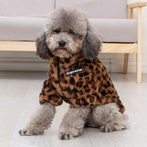 Fashion Soft Leopard print Pet Dog Clothes Coat Costume Yorkshire Chihuahua Dog Clothing Small Puppy Dog Coat Drop Shipping