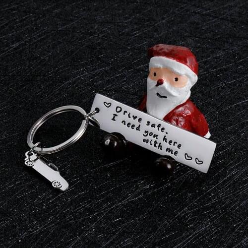 Fashion Creative Gift Keychain Keyring Drive Safe I Need You Here with Me for Friend Couples Keychain Husband Boyfriend Gift