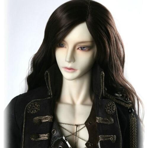 1/3 1/4 1/6 1/8 Bjd Wig HighTemperature Long Fashion Wavy Black Uncles Bjd Wig SD For BJD Doll Wig