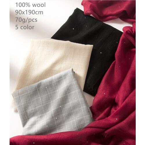 Naizaiga Inner Mongolia factory 100% wool thin shinning thin women shawl girl pashmina ,YR106