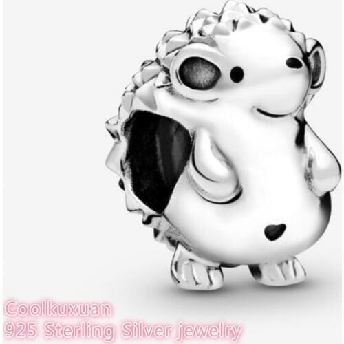 Autumn 100% 925 Sterling Silver Nino the Hedgehog Charm Animals beads Fits Original Brand bracelets Jewelry Making