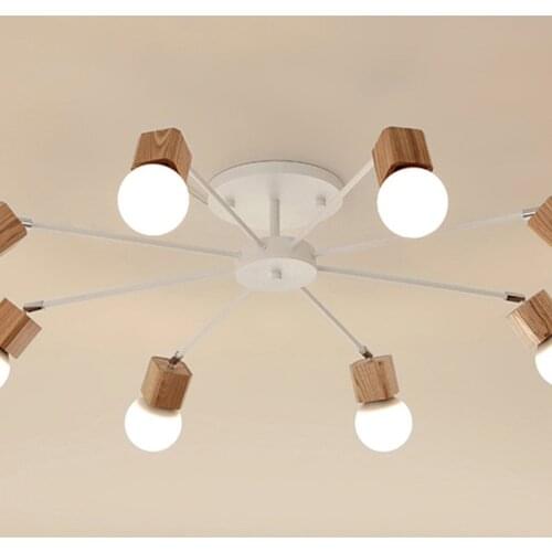 Ceiling Light Lamp, Apartmet Kitchen Island Dining Living Room Shop Decoration Simple Modern Wood Hanging Lamp Hanglamp