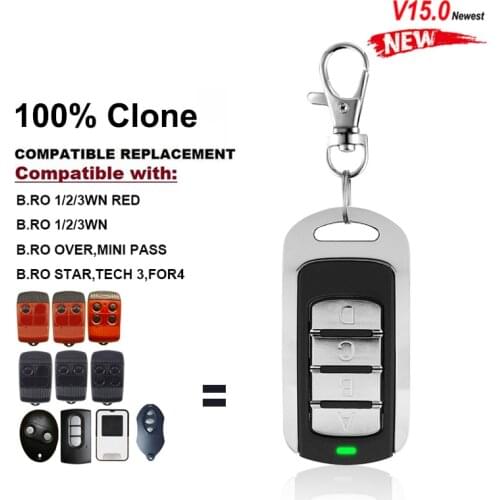Garage Remote for ALLMATIC MINI PASS BRO OVER B.RO 1WN RED B.RO STAR TECH 3 433MHz Command ALLMATIC Gate Remote Control Newest