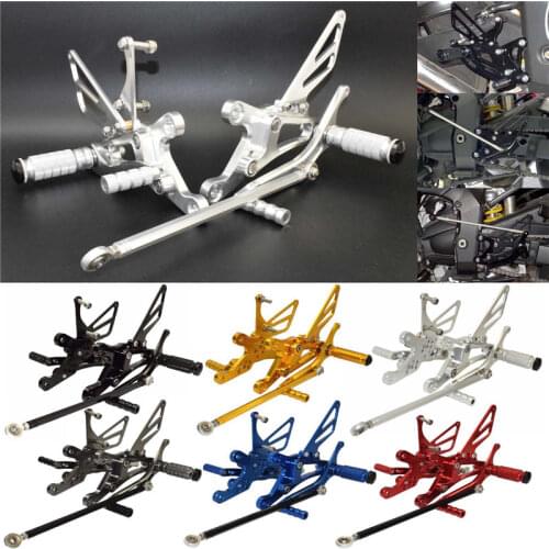 Adjustable Rearset Footrests Foot Rest Pegs Pedals Rear Set For YAMAHA YZF-R1 YZFR1 1998 1999 2000 2001 2002 2003 RN01 RN04 RN09