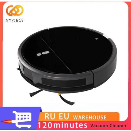 BOCBOT Robot Vacuum Cleaner Map Navigation,WiFi App,5000Pa Suction,Electric Water Tank,Wet Mopping,Disinfect,Smart Memory