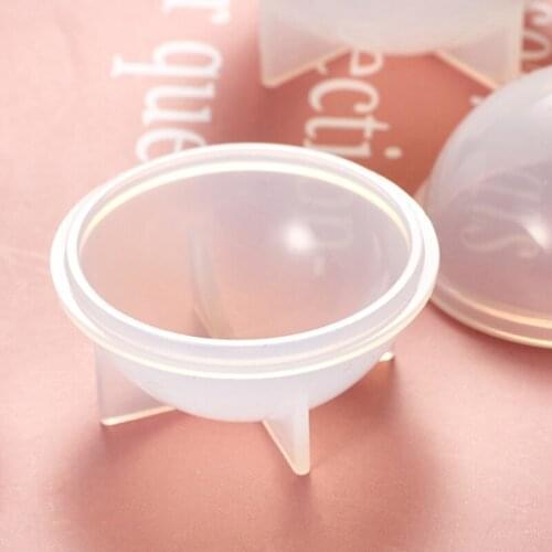1 Set DIY Sphere Ball Silicone Mold for 3D Resin Craft Making DIY Jewelry Casting Candle Soap Jewelry Making Casting T84A