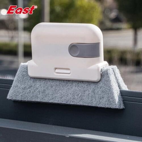 East Window Cleaning Brush Window Groove Cleaning Cloth With Dust Spatula Windows Slot Cleaner Brush Clean Window Track Cleaning