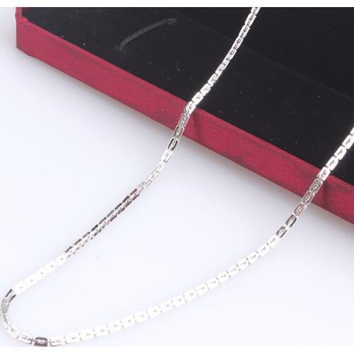 Width 2mm length 50cm square cross slice chains 316L Stainless steel Necklace for men women jewelry wholesale