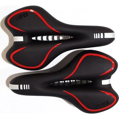 Mountain Bike High Elasticity Comfortable Silicone Saddle Center Hole Ventilated Bicycle Seat Bike Seat Cushion