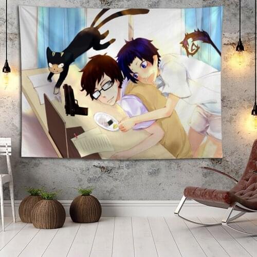 Blue Exorcist Wall Hanging Tapestry Home Party Decorative Tapestries Photo Background Cloth Table Cloth Wall Tapestry