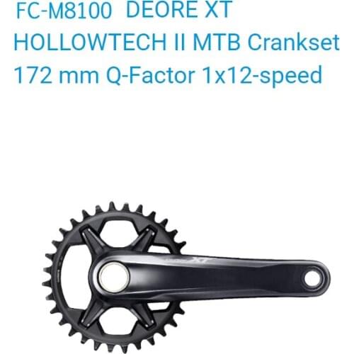 DEORE XT -FC-M8100-1 HOLLOWTECH II - MTB Crankset - 172 mm Q-Factor - 1x12-speed