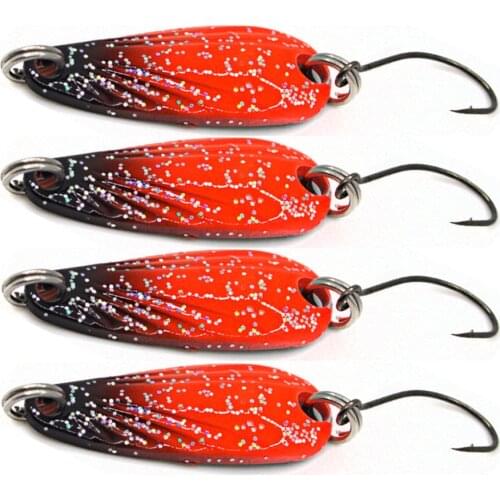 Spinner Spoon Trout Hard Bait Artificial Tackle Fishing Lure Carp 3g Sequins Metal Jig 4pcs Noise Paillette Winter Swimbait Set