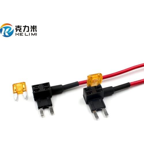 High quality Mini Fuse Box Holder Car ACS ATO ATC Profile Blade Fuse Cutout Socket Adapter Cable (10pcs)