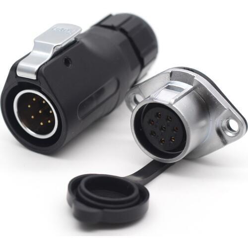 XHP20, IP67 Waterproof 8 Pin LED Light Power Aviation Connector Male Plug Female Socket Cable For 3-12mm