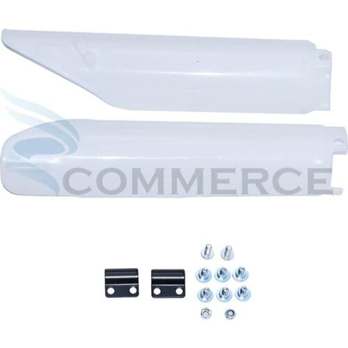 Motorcycle Front Fork Guard Cover Protectors Guards Plastic White for Honda Crf250 Crf450 2004-2012 Crf250r Crf450r