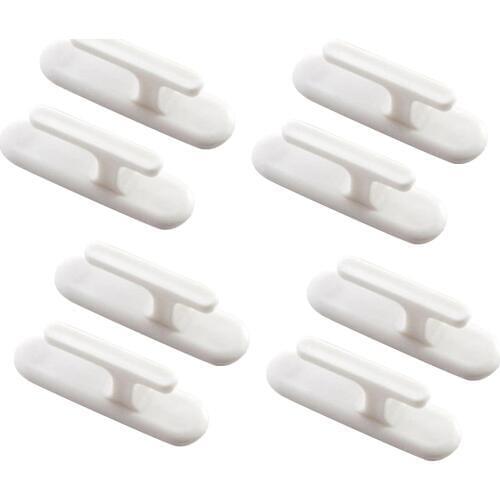 12pcs Hooks Sticky Plastic H Shape Hooks Curtain Buckles for Home Room Kitchen Office