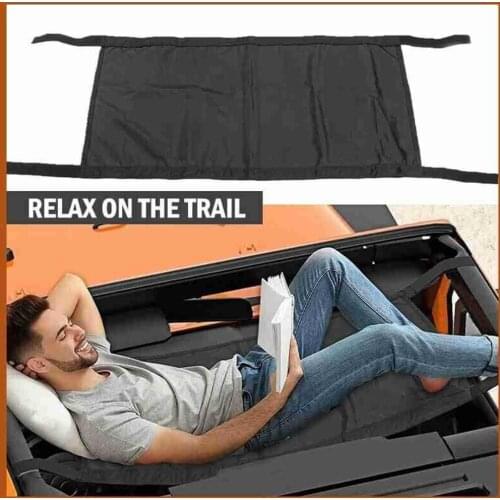 2 Door Sun Shade Top Cover Car Star Roof Rest Hammock Sunshade Fit Mesh for Jeep Wrangler Jk Jku Part Provides UV Protection Cov