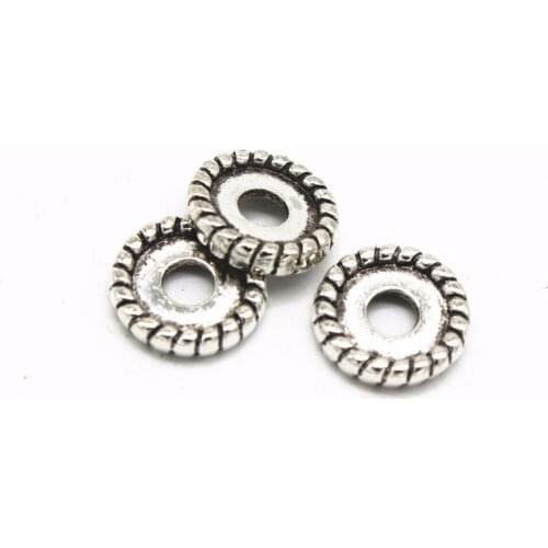 30PCS 8mm 10mm 12mm Vintage Metal Alloy Spacer Beads Hole Beads Tube Beads Nepal Beads DIY Parts For Jewelry Making