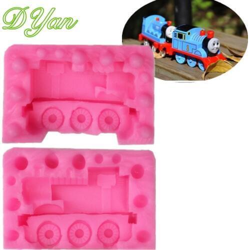 3D Stereo Train Fondant Mould Chocolate Styling Mould DIY Food Grade Silicone Mould A1363