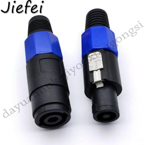 4-40Pcs 4 Pin Speakon Speaker Connector PLUG Male / Female Audio Plug Locking Design Blue Ring FOR PA AMPLIFIER CABLE