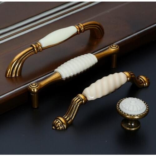 Antique Door Handles Ceramic Handle for Kitchen Cupboards Cabinet Knobs and Handles Furniture Hardware