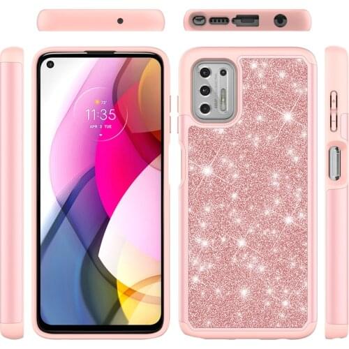 Case For Motorola Moto G Play Power Stylus 2021 2020 Glitter Shockproof Back Phone Cover Silicone Full Body Protective Bag Shell