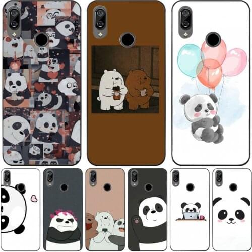 Phone Case Cute Panda Black Soft Silicone For Redmi 7 8 9 A K20 30 Pro Note 8 8t 9 Pro 9s