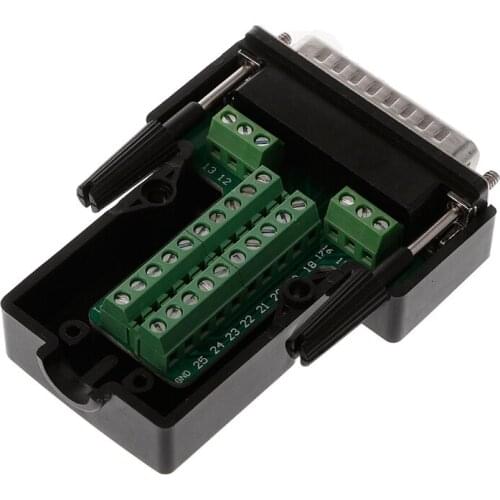 DB25 Male/Female Screw D-SUB 25Pin Plug Breakout Terminal Solderless Connector Wholesale dropshipping