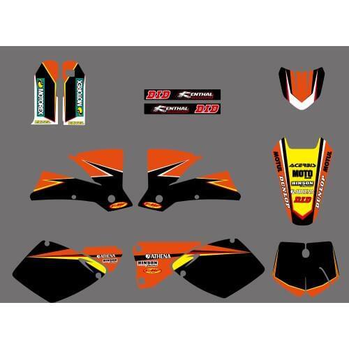 Motorcycle Team Graphics Sticker Decals Deco For KTM SX 125 250 380 400 520 2001 2002 MXC 200 300 450 525 SX 125 2001-2003