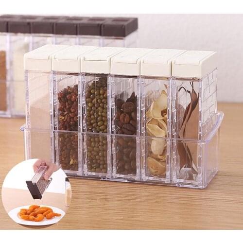 Creative Seasoning Box Double-lid Condiment Jar Practical Spice Dispenser Moisture-proof Flavoring Bottle for Kitchen Restaurant