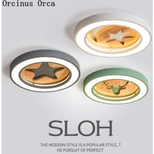 Cartoon Creative LED Star Roof Lighting Boys and Girls Bedroom Childrens Room Lighting Nordic Modern Moon ceiling lamp