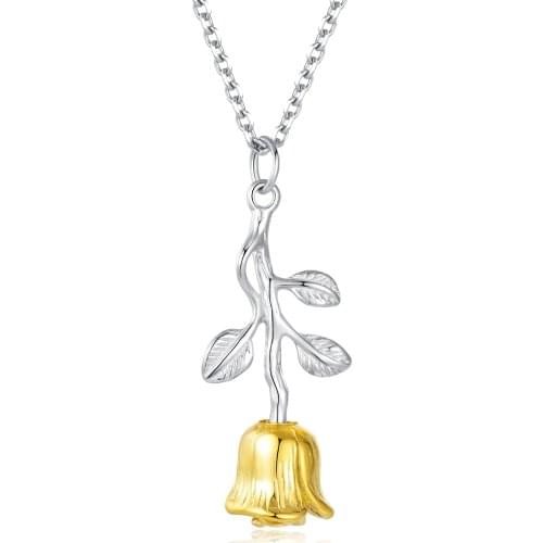 Hot Sale Rose Flower Pendant Fashion Lady Stainless Steel Jewelry Without Chain