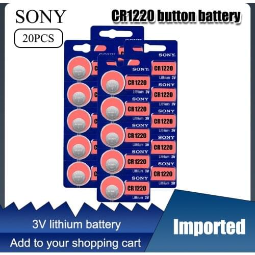 2021 New 20Pcs 3v CR1220 Lithim Li-ion Battery DL1220 BR1220 ECR1220 LM1220 KCR1220 L04 5012LC Button Coin Cell Bateria Replace