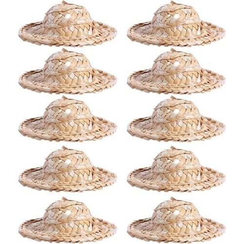 Fruit Cocktail Pick Stick Mini Decorative Small Straw Hat, for Cocktail Drink Cocktail,Bar Tools Bar Accessories(10 PCS)