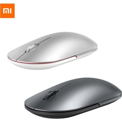 Xiaomi Fashion Metal Mouse Portable Wireless Game Mouse 1000dpi 2.4GHz Bluetooth Link Optical Mouse Mini Mouse For PC Computer