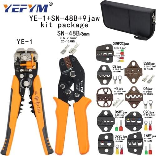 Crimping Pliers Jaw Set Multifunctional Crimper Tube Insulation Terminals Crimp Clamp Wire Stripper Electrician Hand Tools Kit