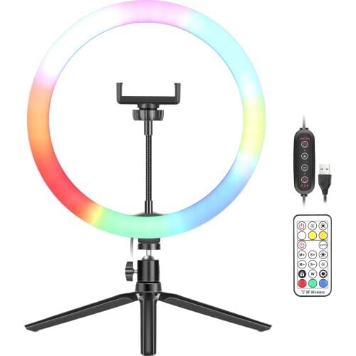 Neewer 12-inch RGB Ring Light Selfie Light Ring and Tripod Stand,Remote Control for Makeup/Live Streaming/YouTube/Video Shooting