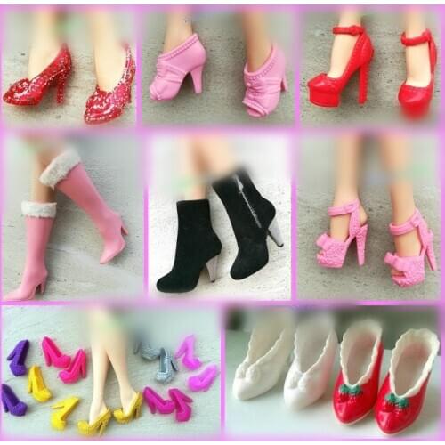 1/6 New Original multiple Colorful Doll Accessories Fashion Sneaker Flat Shoes Genuine Sandals Shoes for Barbie Doll Shoes