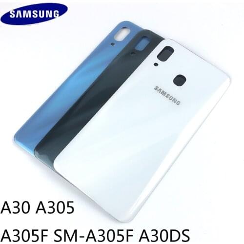 Original For SAMSUNG Galaxy A30 A305 A305F SM-A305F A30DS Housing Battery Back Cover Rear Cover With Adhesive+Logo