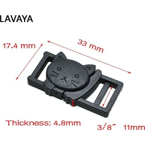 5pcs 3/8"(11mm) Cat-Head Plastic Safty Breakaway Buckles For Cat Collar /Paracord Webbing Garment Accessories B0020-B1