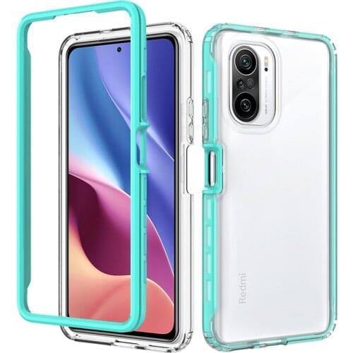 Luxury Shockproof Phone Case for POCO F3 Case Xiaomi Redmi K40 Pro K40 Transparent 2-in-1 hybrid + PTU Cover