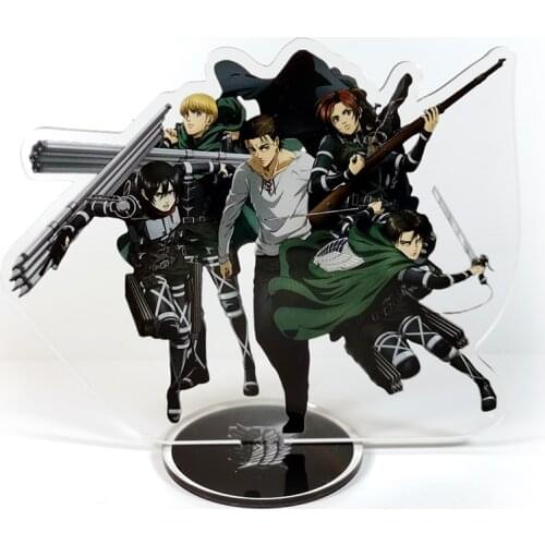 Shingeki no Kyojin Attack on Titan The final season Mikasa Eren Armin Levi Sasha acrylic stand figure model cake topper