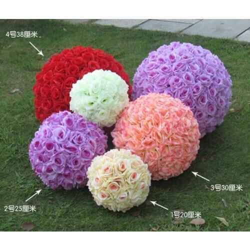 10 Inch Wedding silk Pomander Kissing Ball flower ball decorate artificial flower for wedding garden market decoration