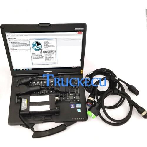 Thoughbook CF53 laptop+genuine 2.7 ptt Vocom II 88894000 for Volvo VCADS VOCOM 2 Truck excavator Diagnostic Tool Vocom 88890300