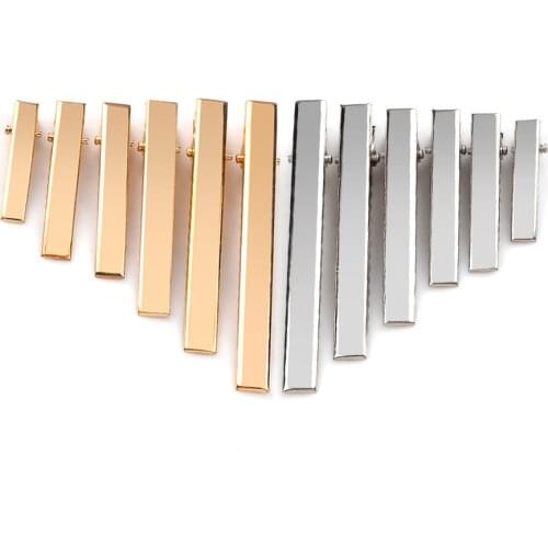 DIY Gold Silver Color Hair Clip 10Pcs/Set Simple Metal Hairpins Fashion Basic Barrettes Hairdressing Accessories For Girls Women