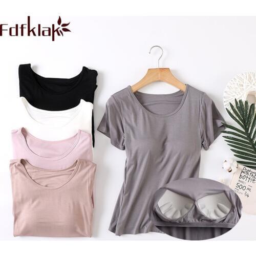 Fdfklak New Modal Home Clothes Sleep Tops Short Sleeve Summer Things For Women Sleeping Wear Lingerie Feminina Sleepwear