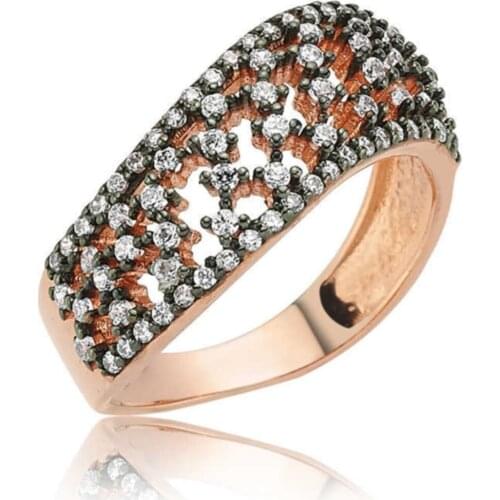 Womens Silver Diamond Montür Ring