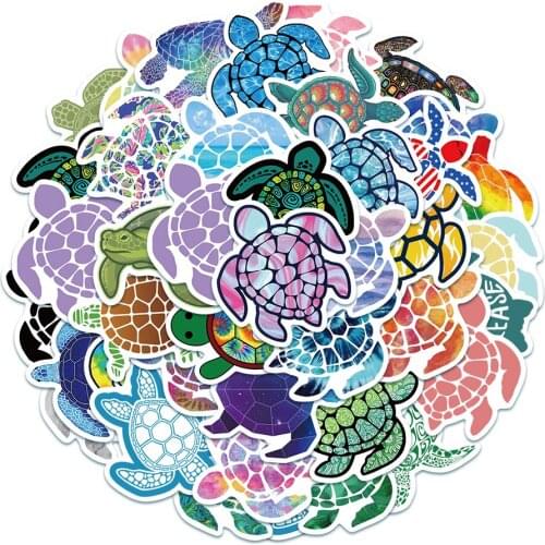 41Pcs/pack Colorful Sea Turtle Stickers Cute Stickers For Scrapbooking Phone Skateboards Laptop Luggage Stickers