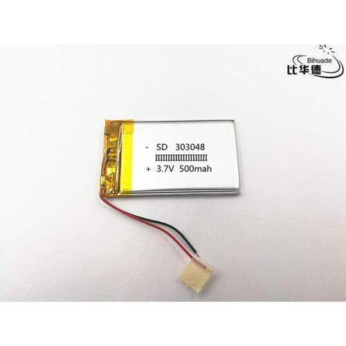 10pcs 3.7V,500mAH,303048 PLIB; polymer lithium ion / Li-ion battery for GPS,mp3,mp4,mp5,dvd